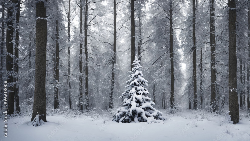 Fototapeta premium forest in winter