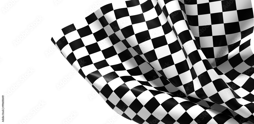 The checkered flag waves signaling the end of the race Victory is in sight The checkered flag waves signaling the end of the race Victory is in sight