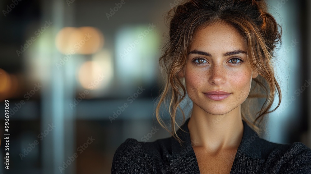 Portrait of a Beautiful Young Woman with Freckles Portrait of a Beautiful Young Woman with Freckles