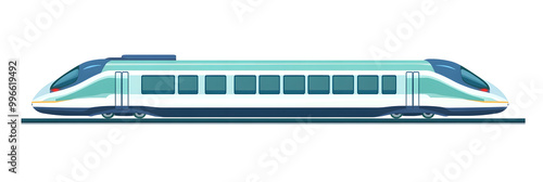 Train flat style minimalistic illustration isolated on white background