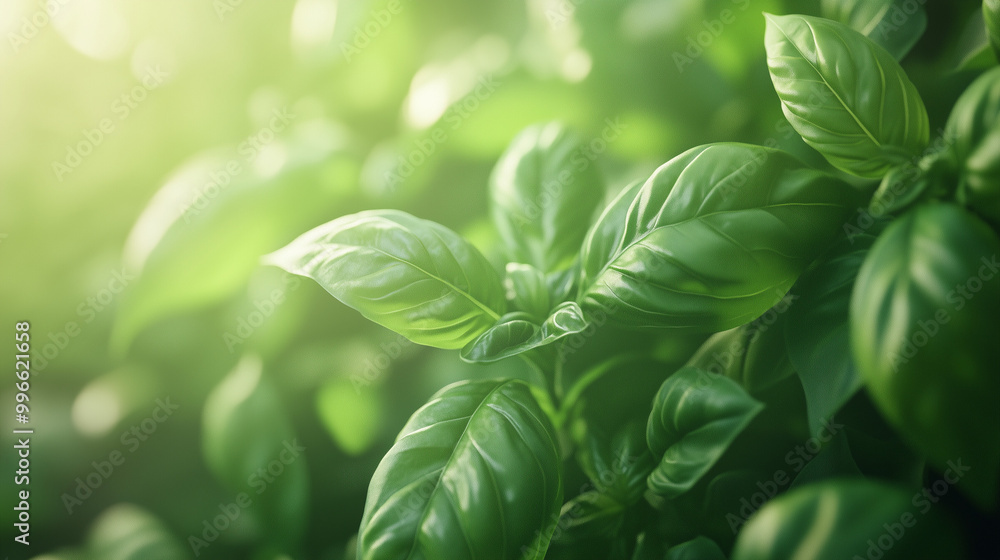 Emerald Green Leaves: A captivating close-up of lush, green leaves, their veins and textures highlighted by a soft, natural light. The vibrant emerald hue evokes a sense of tranquility, growth.	

