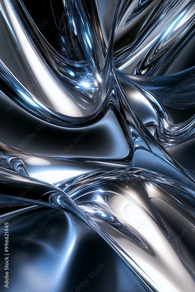 Liquid Metal Dreamscape: Abstract swirls of chrome and blue liquid metal create a mesmerizing, futuristic dreamscape. Perfect for tech, design, and futuristic concepts.
Liquid Metal Dreamscape: Abstract swirls of chrome and blue liquid metal create a mesmerizing, futuristic dreamscape. Perfect for tech, design, and futuristic concepts.