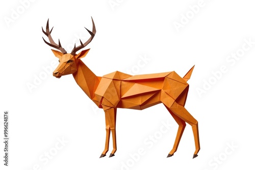 origami : Impala isolated on white background. photo