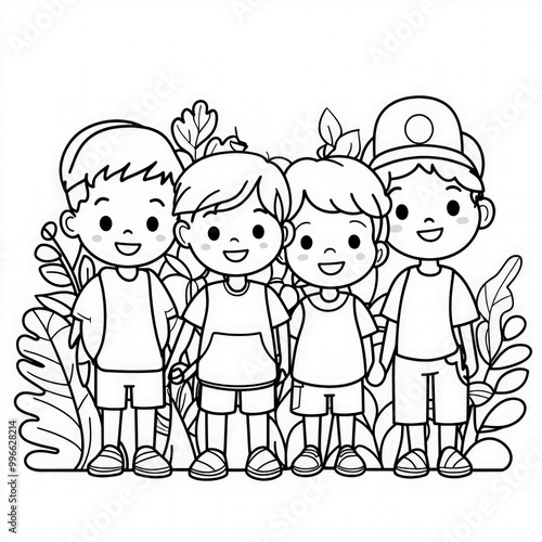 A group of children explori...