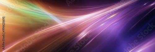 Abstract light streaks, soft pastel colors, diagonal motion blur, ethereal glow, dynamic energy, celestial swirls, iridescent hues, luminous aurora, cosmic rays, dreamy atmosphere, fluid textures, tra photo