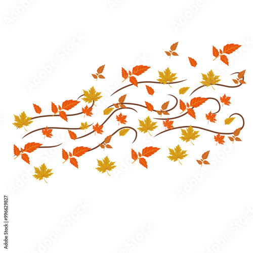 Wallpaper Mural Vector Wind Blowing Autumn Torontodigital.ca