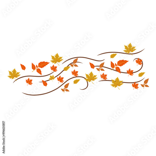Wallpaper Mural Vector Wind Blowing Autumn Torontodigital.ca