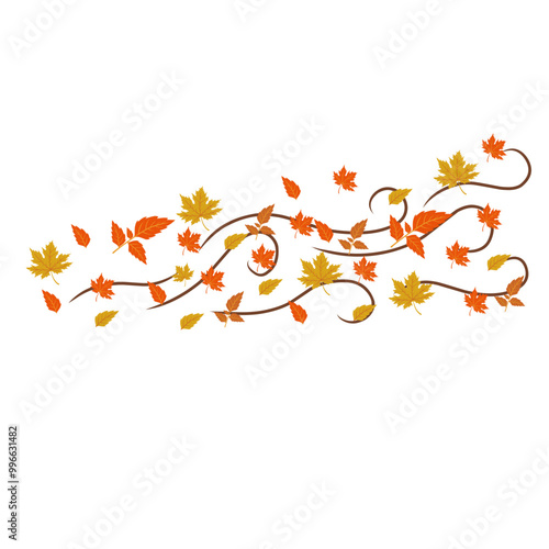 Wallpaper Mural Vector Wind Blowing Autumn Torontodigital.ca