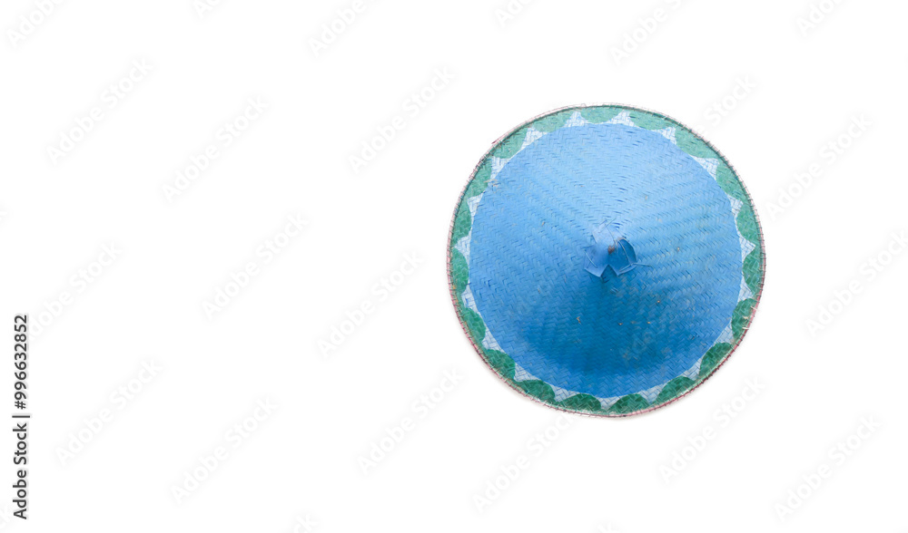 Capil hat, a hat made of woven bamboo with a white background Capil hat, a hat made of woven bamboo with a white background