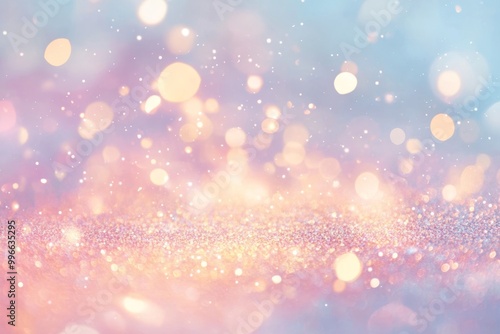 The brightly illuminated pastel glitter bokeh of Christmas.