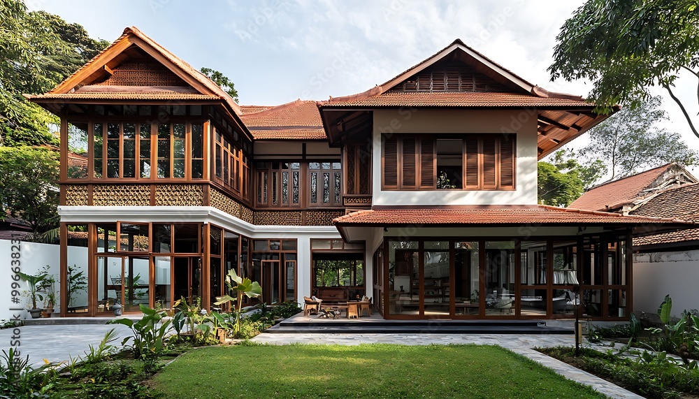 Modern Tropical House with Wooden Exterior