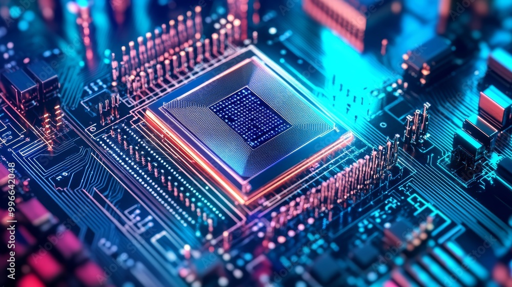 Close-Up of Quantum Circuit Inside Processor Close-Up of Quantum Circuit Inside Processor