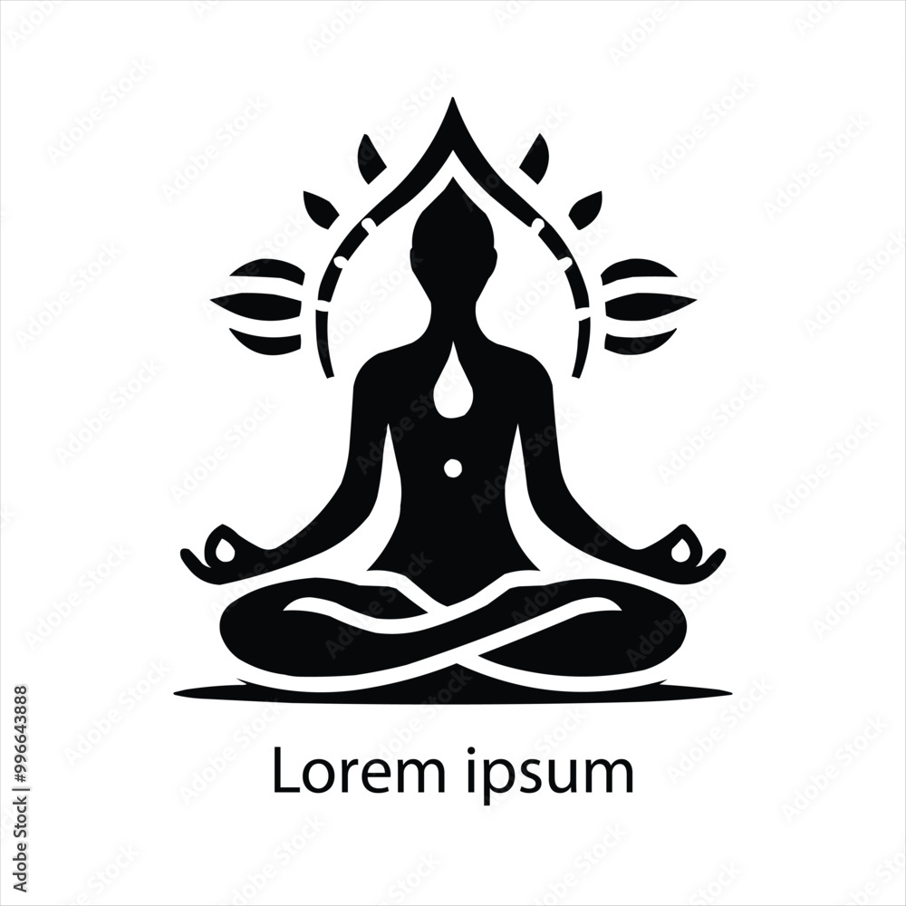 yoga logo design illustration for your company yoga logo design illustration for your company
