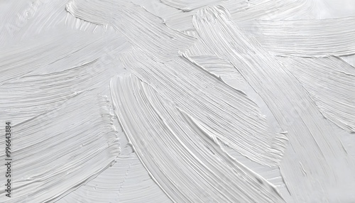 Abstract white oil paint brush strokes texture pattern