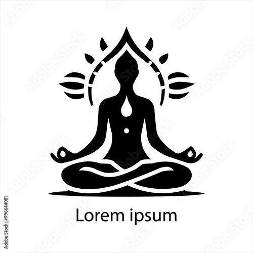 yoga logo design illustration for your company 