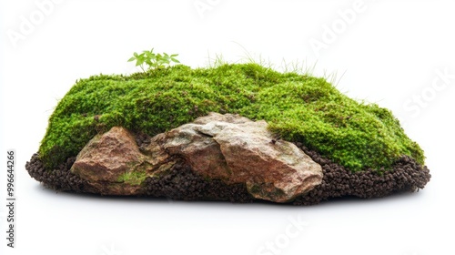 Seaweed reef plant on a white background with wheatgrass.