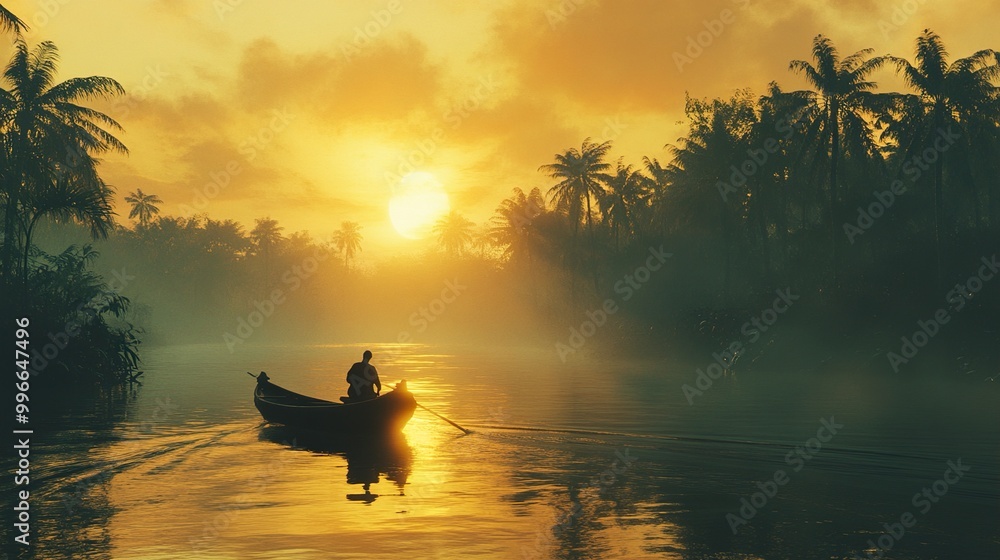 Tropical Sunset River Boat Ride: A Serene Escape Tropical Sunset River Boat Ride: A Serene Escape