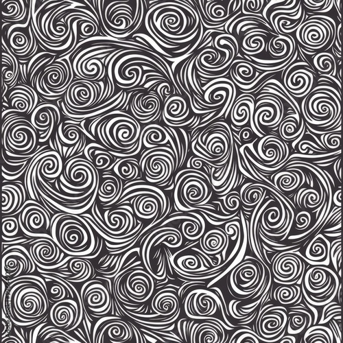 An illustrator graphic style of Chinese doodle tile seamless patterns