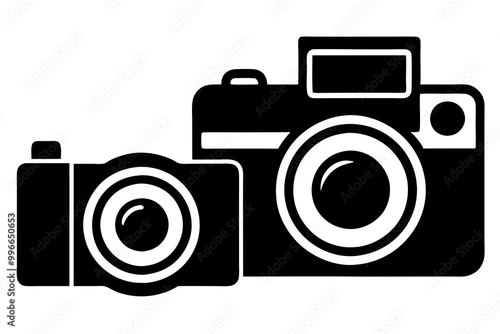 Camera icon set. flat illustration of vector icon on white background Camera icon set. flat illustration of vector icon on white background