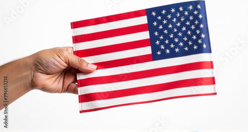 hand holding flag