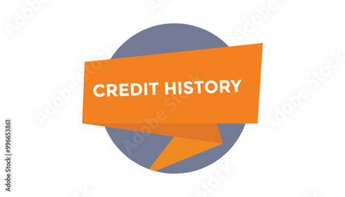 Credit history button web banner templates. Vector Illustration 
