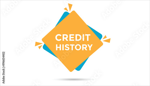 Credit history button web banner templates. Vector Illustration 
