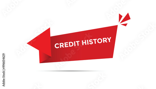 Credit history button web banner templates. Vector Illustration 
