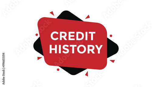 Credit history button web banner templates. Vector Illustration 

