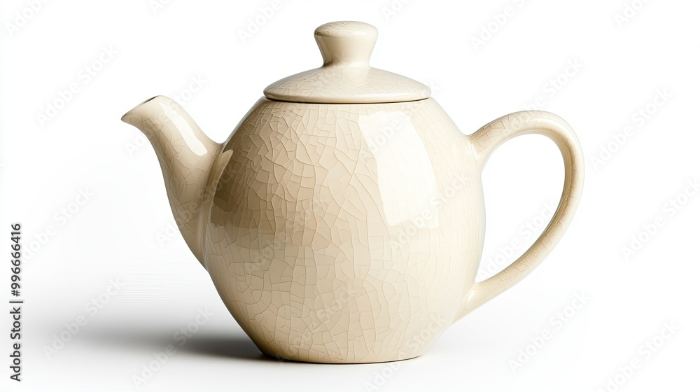 Elegant porcelain teapot with a smooth finish, perfect for serving tea in style. Elegant porcelain teapot with a smooth finish, perfect for serving tea in style.