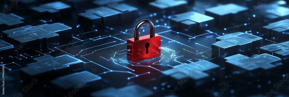 Multiple padlock icons on a black background