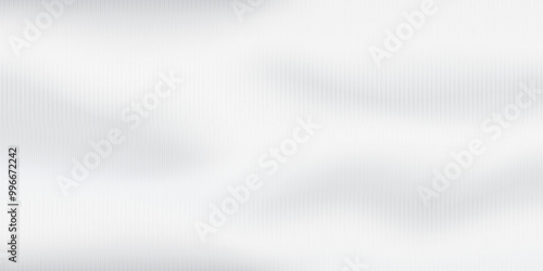 Gray blurred Glass texture light Ribbed background. Soft overlay striped white banner. Metal silver reeded polycarbonate sheet. Abstract vertical gradient backdrop for holiday event