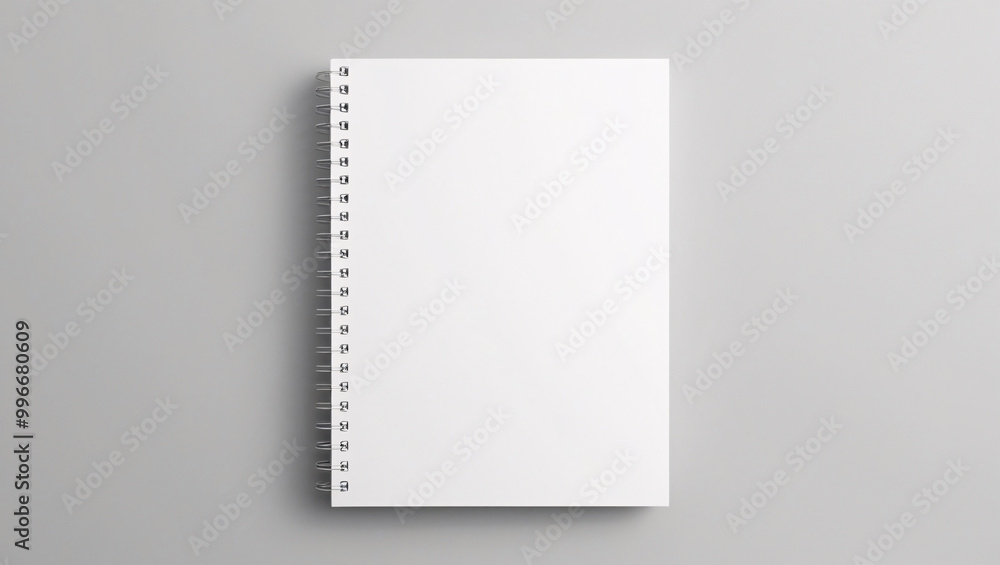 Spiral-Bound Notebook, Spiral bound notebook mockup template with Kraft Paper cover isolated on a white background Spiral-Bound Notebook, Spiral bound notebook mockup template with Kraft Paper cover isolated on a white background