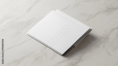 Bifold business card mockup featuring a white design photo