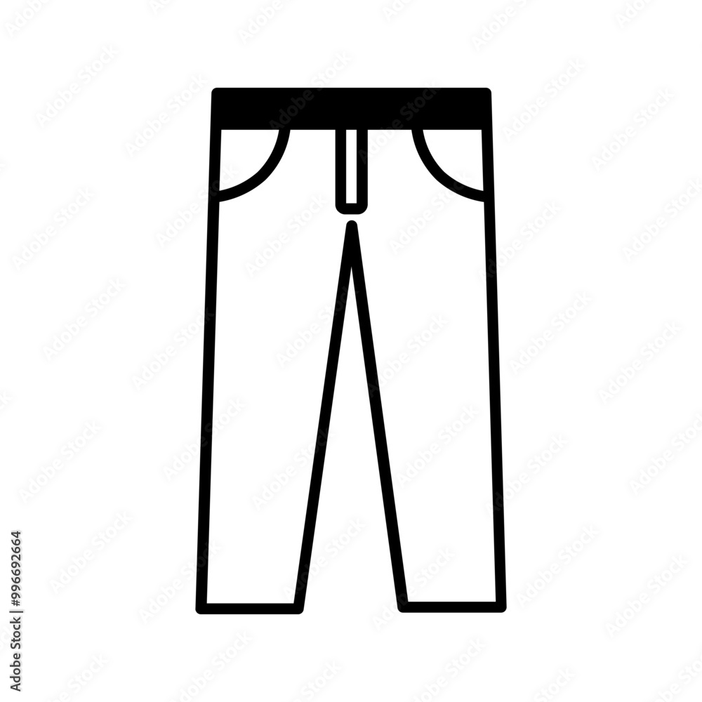 Pants icon vector isolated Pants icon vector isolated