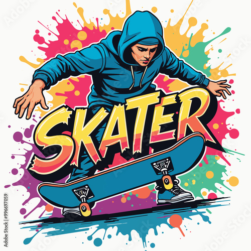 Vector Gamepad on digital background and street art style lettering. Gaming poster. Game pad print with graffiti words Play, win, gamer over, new level, enjoy, fun.