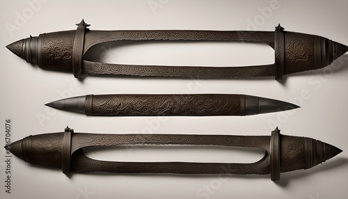 Mae Sun Sawk – Thai Warrior's Iron Arm Guards, Equipped with Blades for Deadly Close-Combat Defense and Attacks