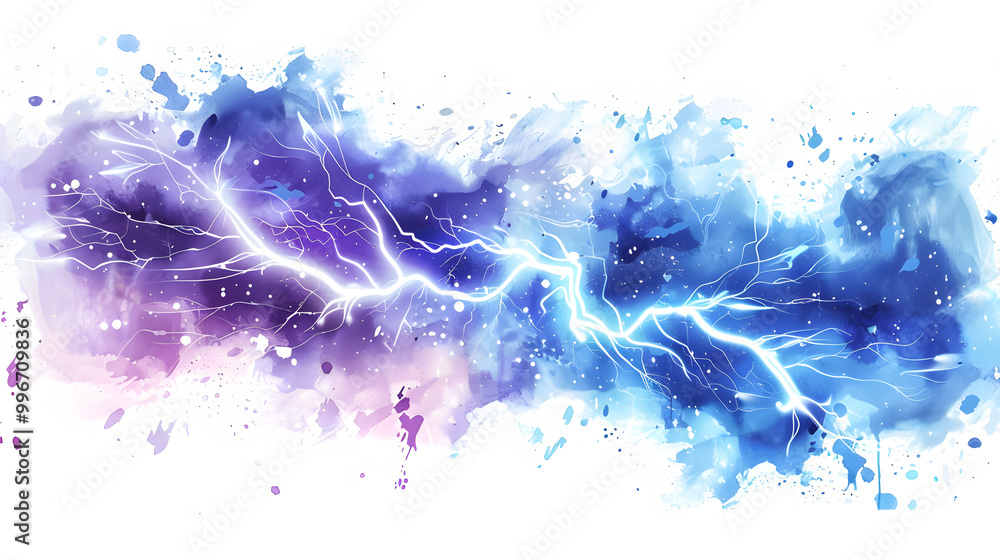 Lightning fantasy element Watercolor Lightning fantasy element Watercolor
