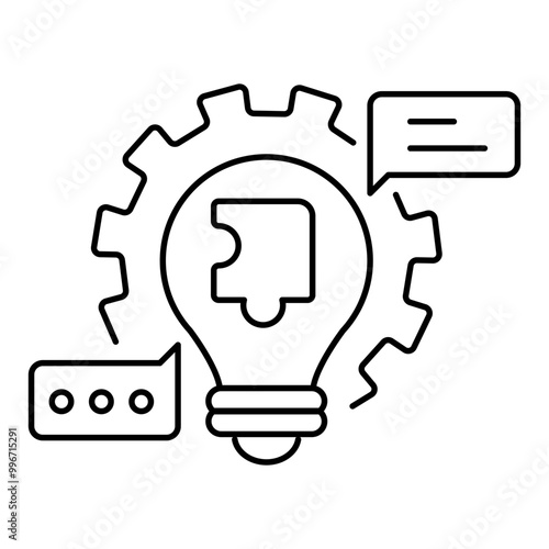 Knowledge Integration Icon. Representing AI Knowledge Merging. System Data Integration. Information Processing. Machine Learning Knowledge Base. Vector Editable icon.