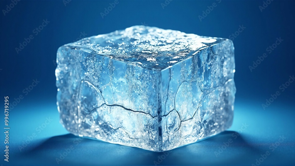青い背景の上に置かれた洗練された大きな氷の塊
Polished large ice blocks placed on blue background
青い背景の上に置かれた洗練された大きな氷の塊
Polished large ice blocks placed on blue background