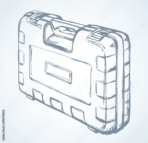 Suitcase for tools. Vector drawing