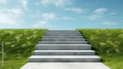 Concrete Steps Leading Up Towards a Bright Sky