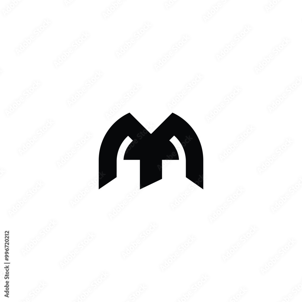 Alphabet letters monogram icon logo of TM MT Alphabet letters monogram icon logo of TM MT