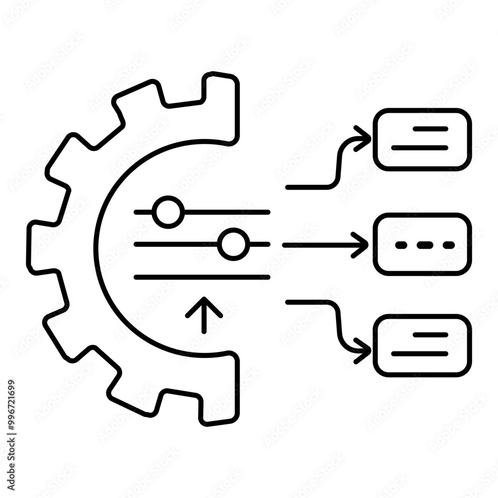 Output Formatting Icon. Representing Data Presentation. AI Output Structuring. Model Output Formatting. System Output Adjustment. Vector Editable icon. Output Formatting Icon. Representing Data Presentation. AI Output Structuring. Model Output Formatting. System Output Adjustment. Vector Editable icon.