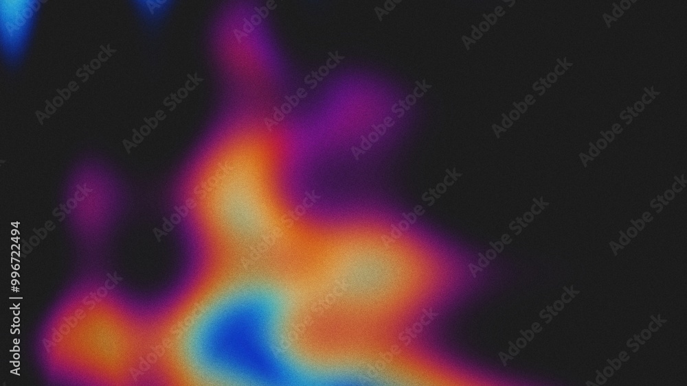 Grainy psychedelic gradient banner background featuring vibrant rainbow colors like red, blue, yellow, orange, and purple with a noisy texture for a bold poster header design Grainy psychedelic gradient banner background featuring vibrant rainbow colors like red, blue, yellow, orange, and purple with a noisy texture for a bold poster header design