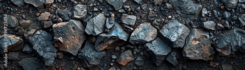 A rocky area with a lot of rocks