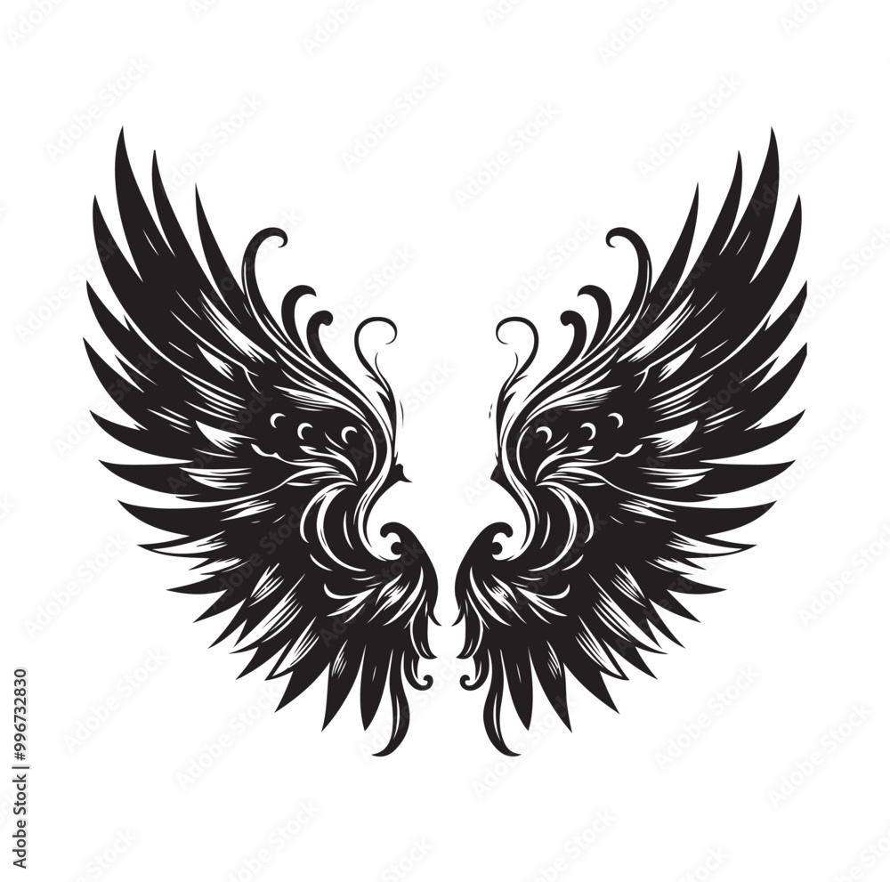 Obraz premium wings icon set Collection Vector illustration