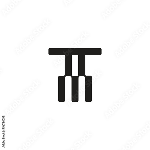 MT,MT initial based alphabet icon logo design