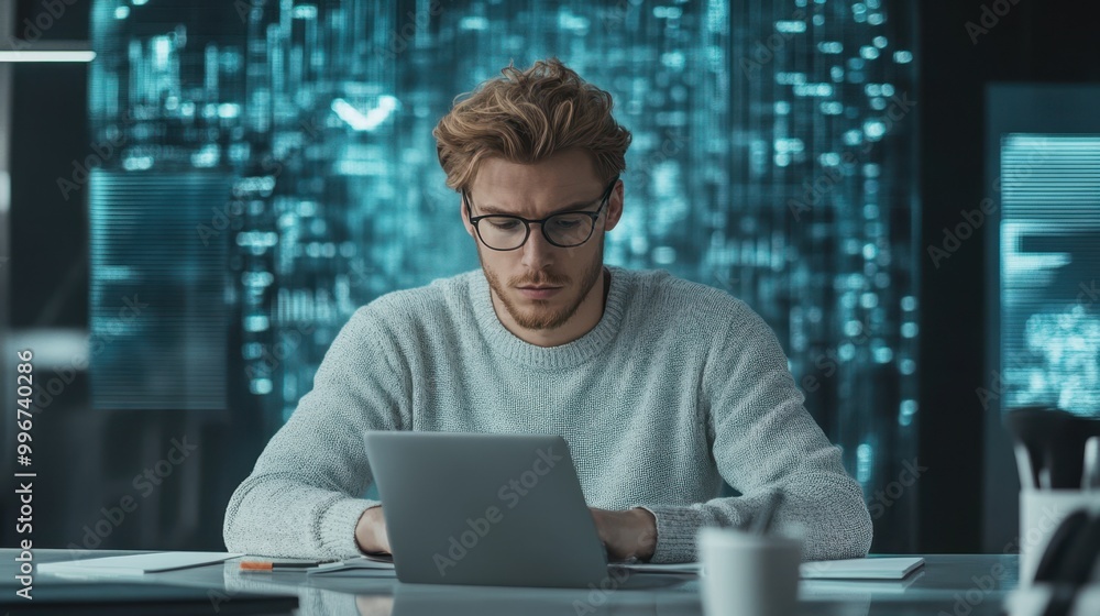 The Professional Man with Laptop The Professional Man with Laptop