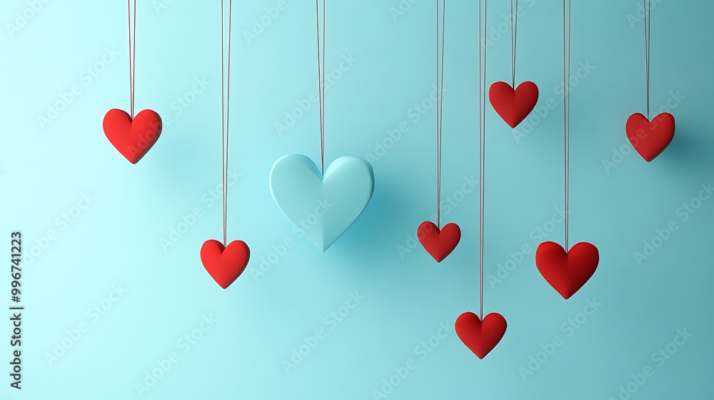 Bold Red Heart Brush Stroke - Expressive Love Art on White Background Bold Red Heart Brush Stroke - Expressive Love Art on White Background