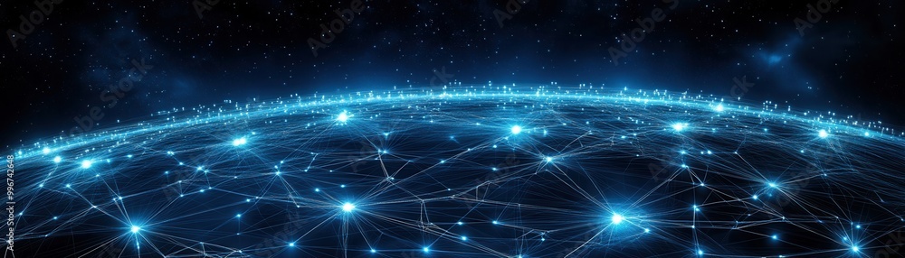 A vibrant digital network connecting globes, illustrating technology, communication, and connectivity across vast spaces. A vibrant digital network connecting globes, illustrating technology, communication, and connectivity across vast spaces.